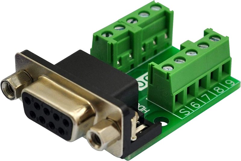 Slim Right Angle D-SUB Header Breakout Board Terminal Block DSUB Connector Module (DB9 Female)