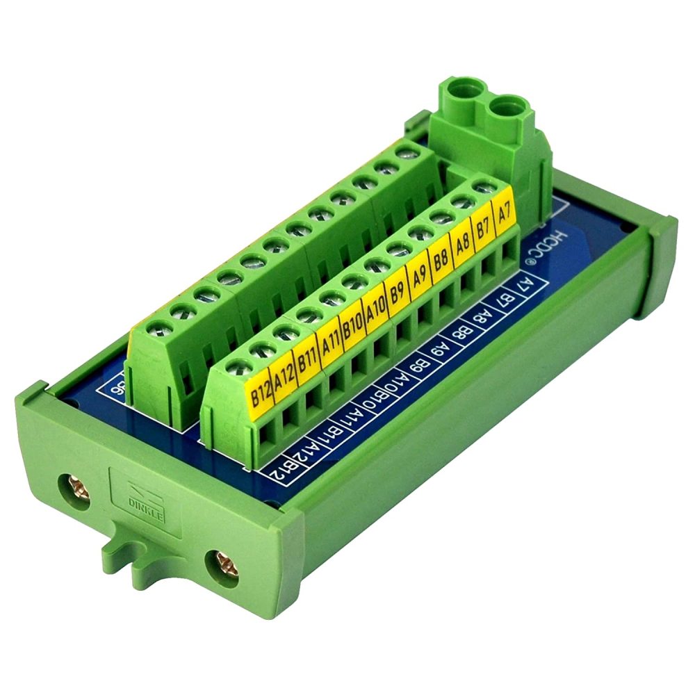 Screw Mount 30Amp 48V 2x12 Position Screw Terminal Block Distribution Module