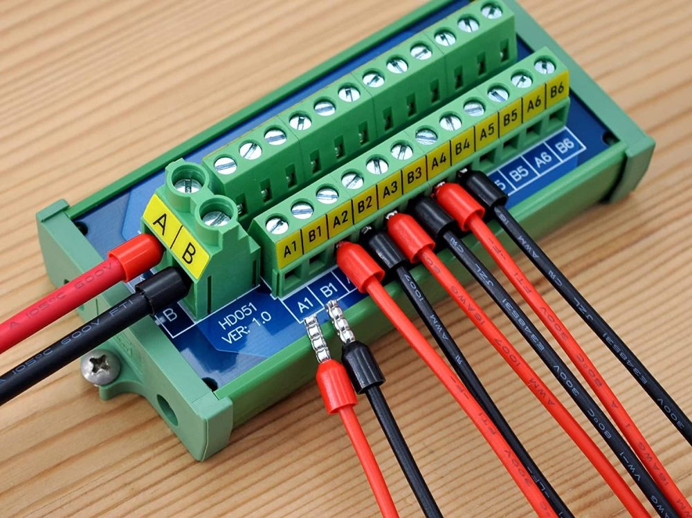 Screw Mount 30Amp 48V 2x12 Position Screw Terminal Block Distribution Module