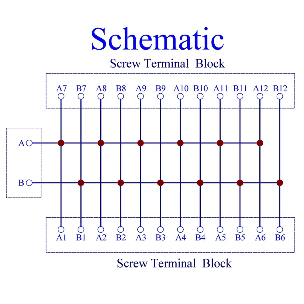 Screw Mount 30Amp 48V 2x12 Position Screw Terminal Block Distribution ...