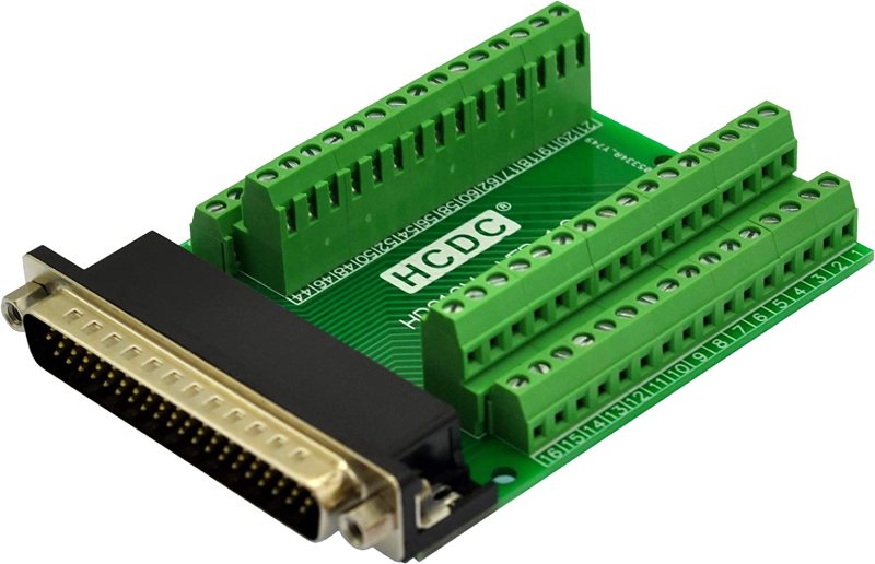 Slim Right Angle D-SUB Header Breakout Board Terminal Block DSUB Connector Module (DB62HD Male)