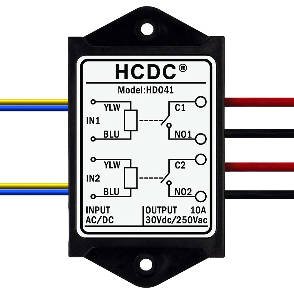 Dual SPST-NO 10 Amp Power Relay Module (AC/DC 5V)