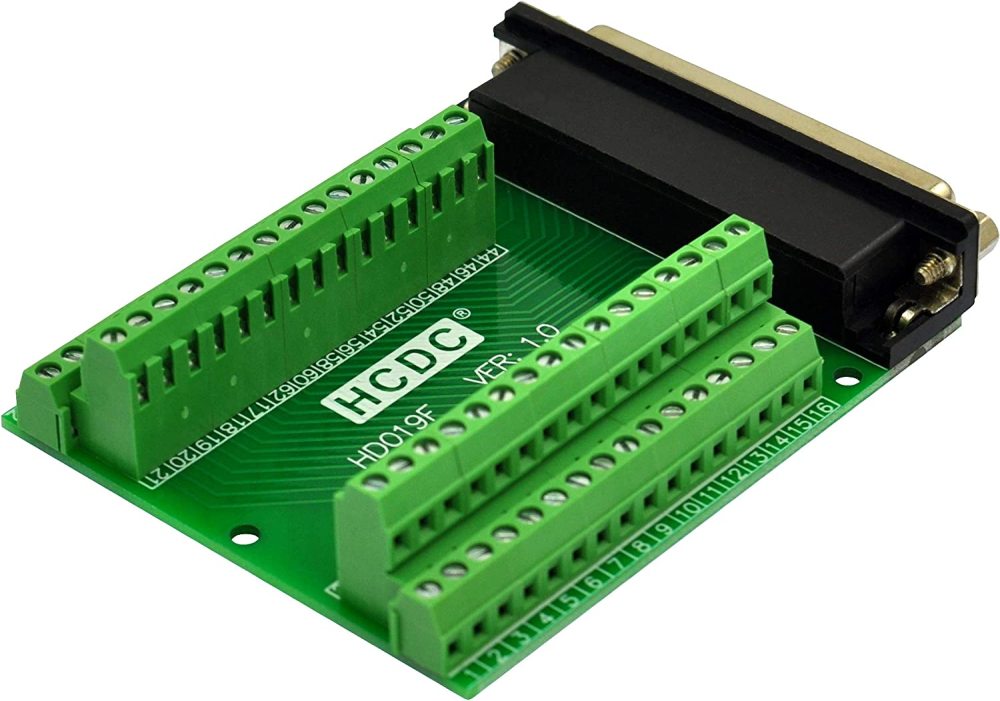 Slim Right Angle D-SUB Header Breakout Board Terminal Block DSUB Connector Module (DB62HD Female)