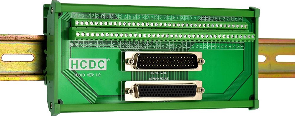 DIN Rail Mount D-SUB Male-Female Interface Module Terminal Block Breakout Board (DB78HD)