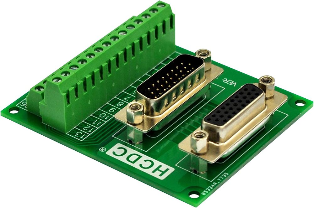D-SUB Male-Female Breakout Board Terminal Block Interface Module (DB26HD)