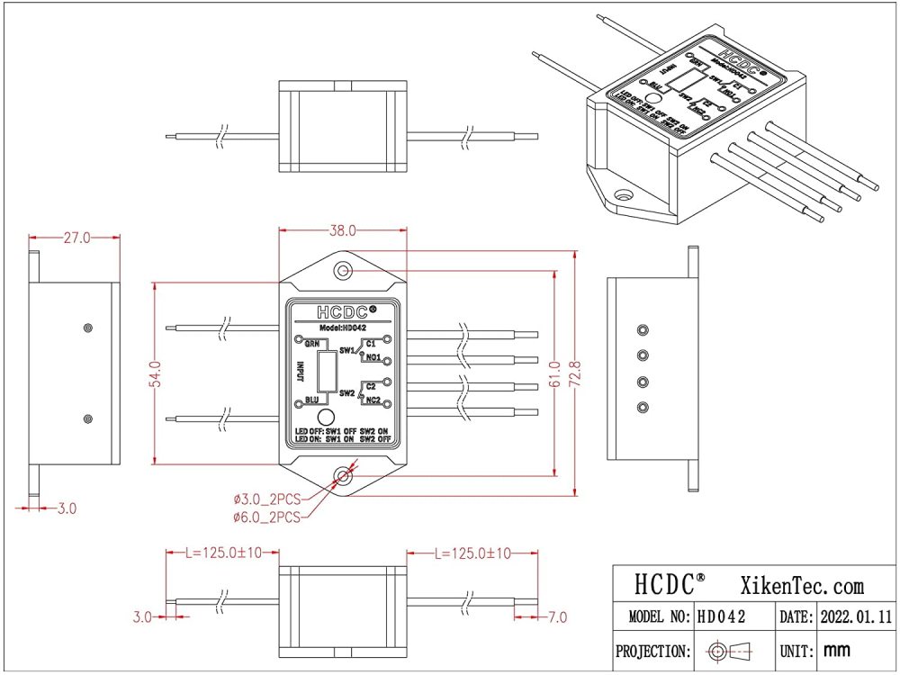 DPST 1NO 1NC 8 Amp Power Relay Module (AC/DC 24V)