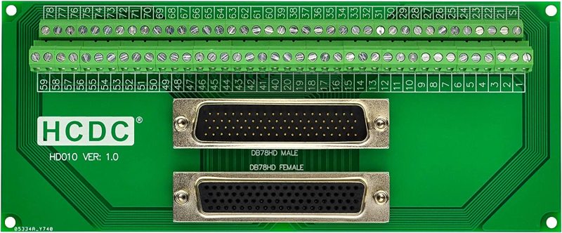 D-SUB Male-Female Breakout Board Terminal Block Interface Module (DB78HD)