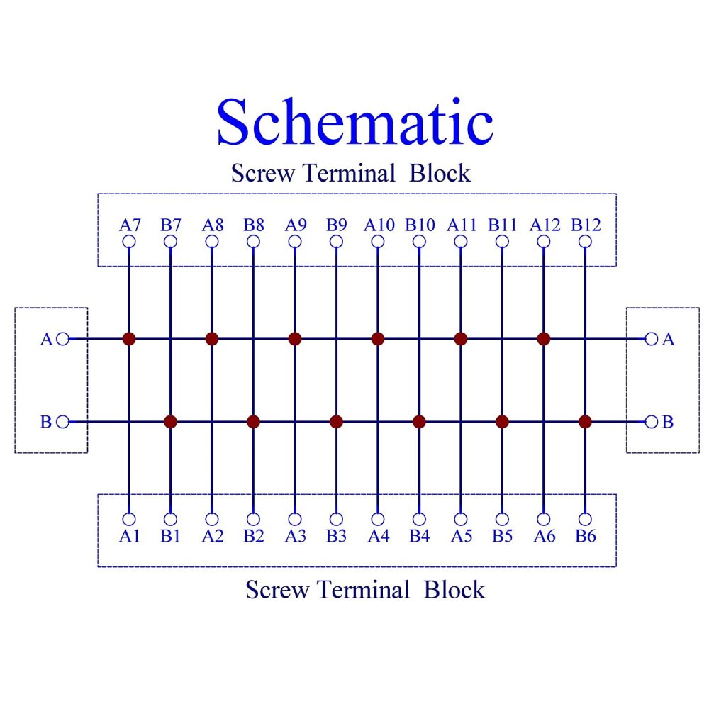 16 Amp 2x12 Position Terminal Block Distribution Module for AC DC 48V max.