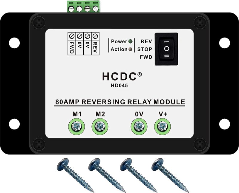 DC24V 80 Amp Forward and Reverse Relay Module for Motor/Linear Actuator, Reversing Relay Module