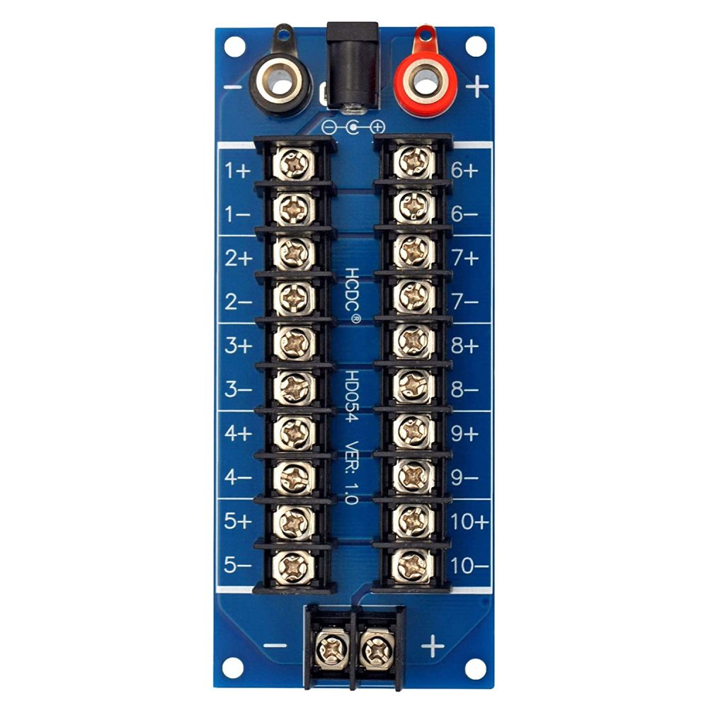 HCDC 20Amp 2x10 Position Barrier Terminal Block Distribution Module for AC DC