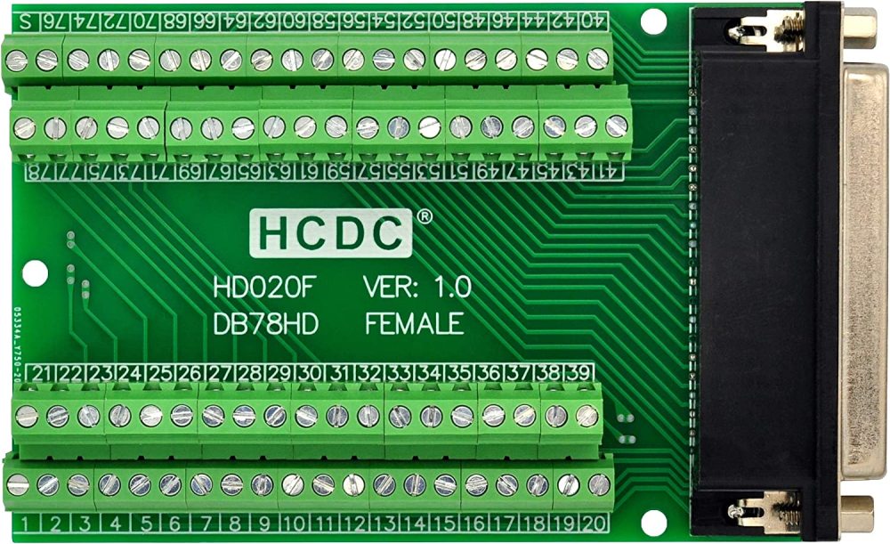 Slim Right Angle D-SUB Header Breakout Board Terminal Block DSUB Connector Module (DB78HD Female)