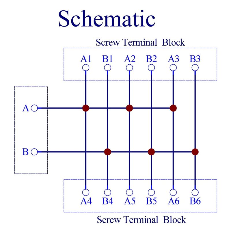Screw Mount 30Amp 48V 2x6 Position Screw Terminal Block Distribution Module