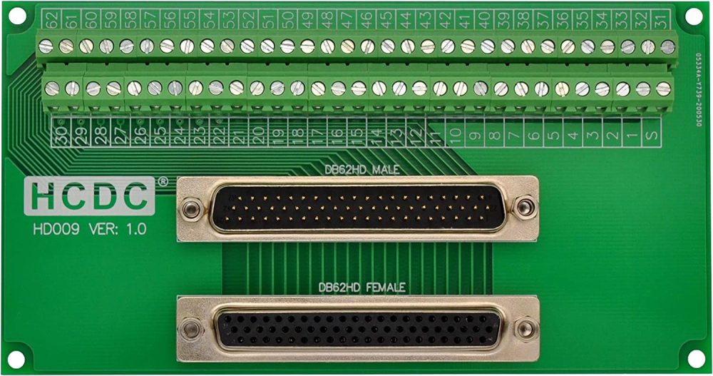 D-SUB Male-Female Breakout Board Terminal Block Interface Module (DB62HD)