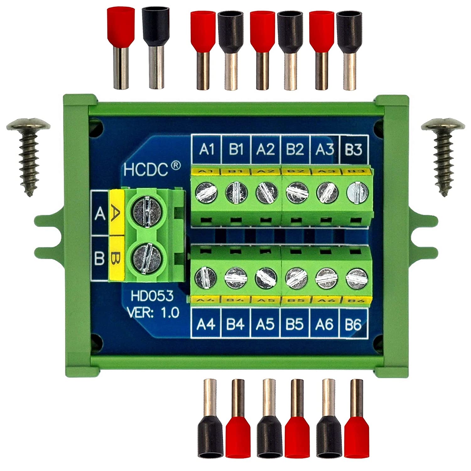 Screw Mount 30Amp 48V 2x6 Position Screw Terminal Block Distribution Module