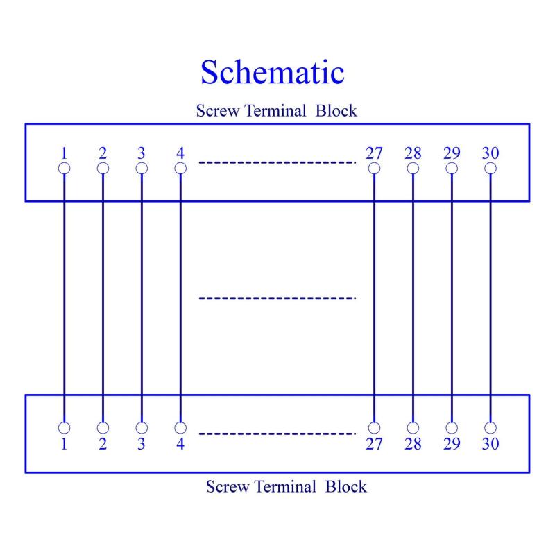 30 Position 24Amp/400V Screw Terminal Block Distribution Module (Screw Mount)
