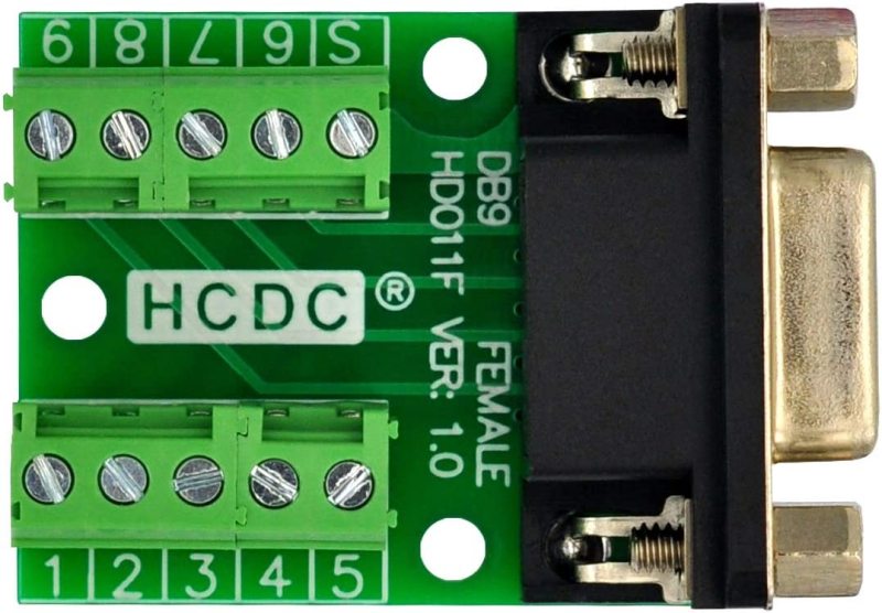Slim Right Angle D-SUB Header Breakout Board Terminal Block DSUB Connector Module (DB9 Female)
