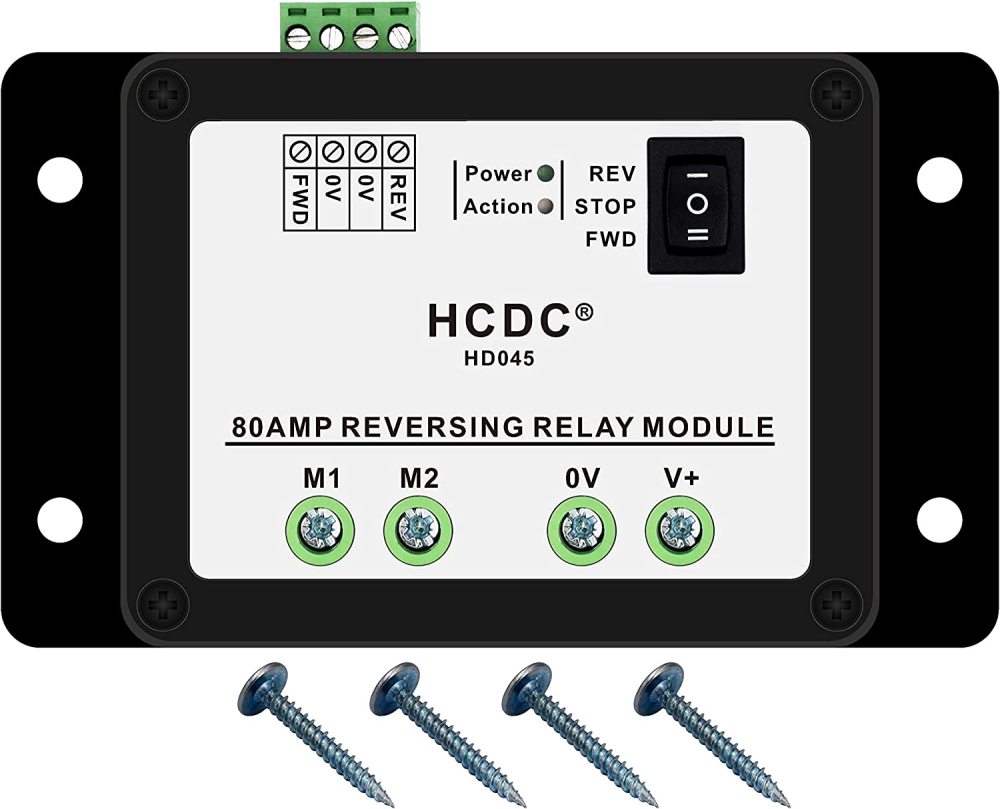 DC12V 80 Amp Forward and Reverse Relay Module for Motor/Linear Actuator, Reversing Relay Module