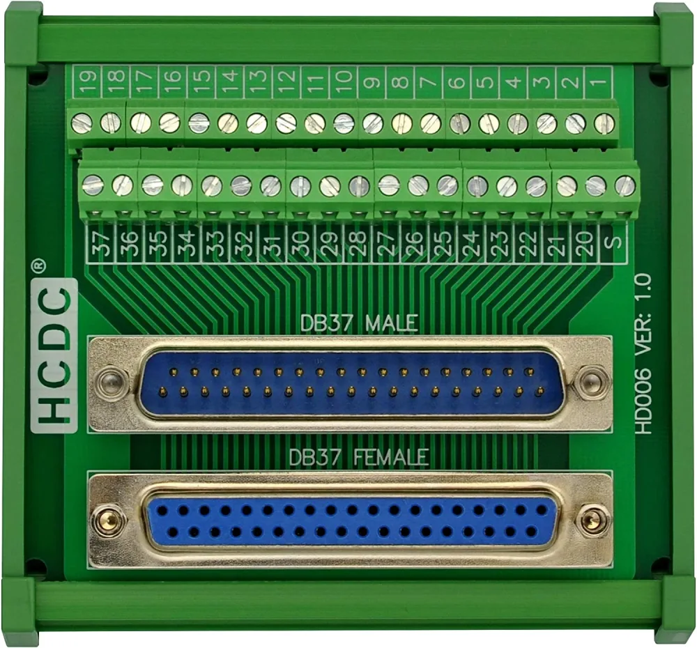 DIN Rail Mount D-SUB Male-Female Interface Module Terminal Block ...