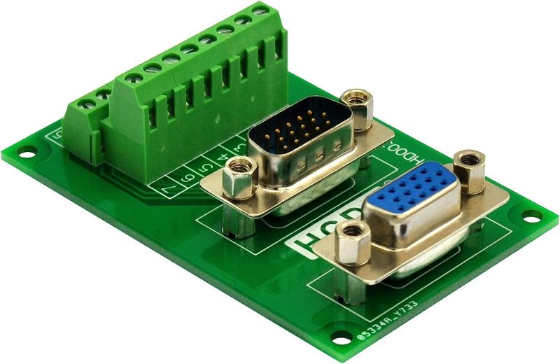D-SUB Male-Female Breakout Board Terminal Block Interface Module (DB15HD)