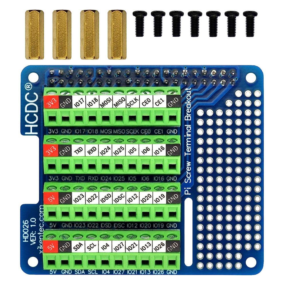 RPi Screw Terminal Block Breakout HAT Module for Raspberry Pi A+ 3A+ B+ 2B 3B 3B+ 4B