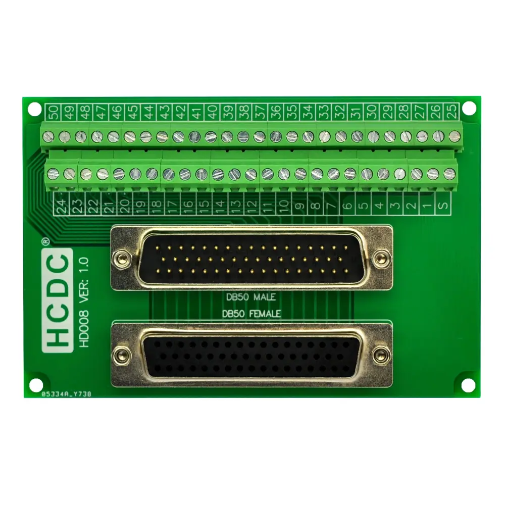 D-SUB Male-Female Breakout Board Terminal Block Interface Module (DB50)