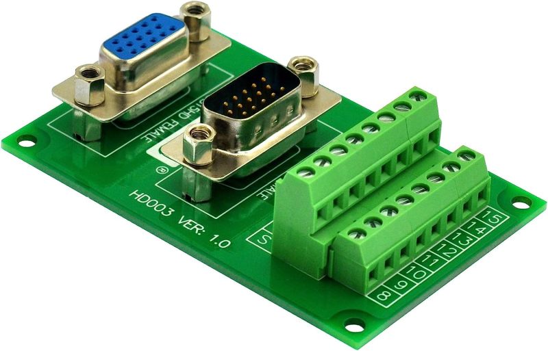 D-SUB Male-Female Breakout Board Terminal Block Interface Module (DB15HD)