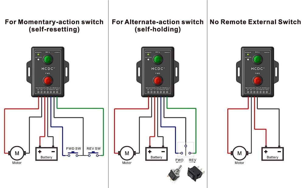 DC24V 10Amp Forward and Reverse Relay Module for Motor/Linear Actuator, Reversing Relay Module