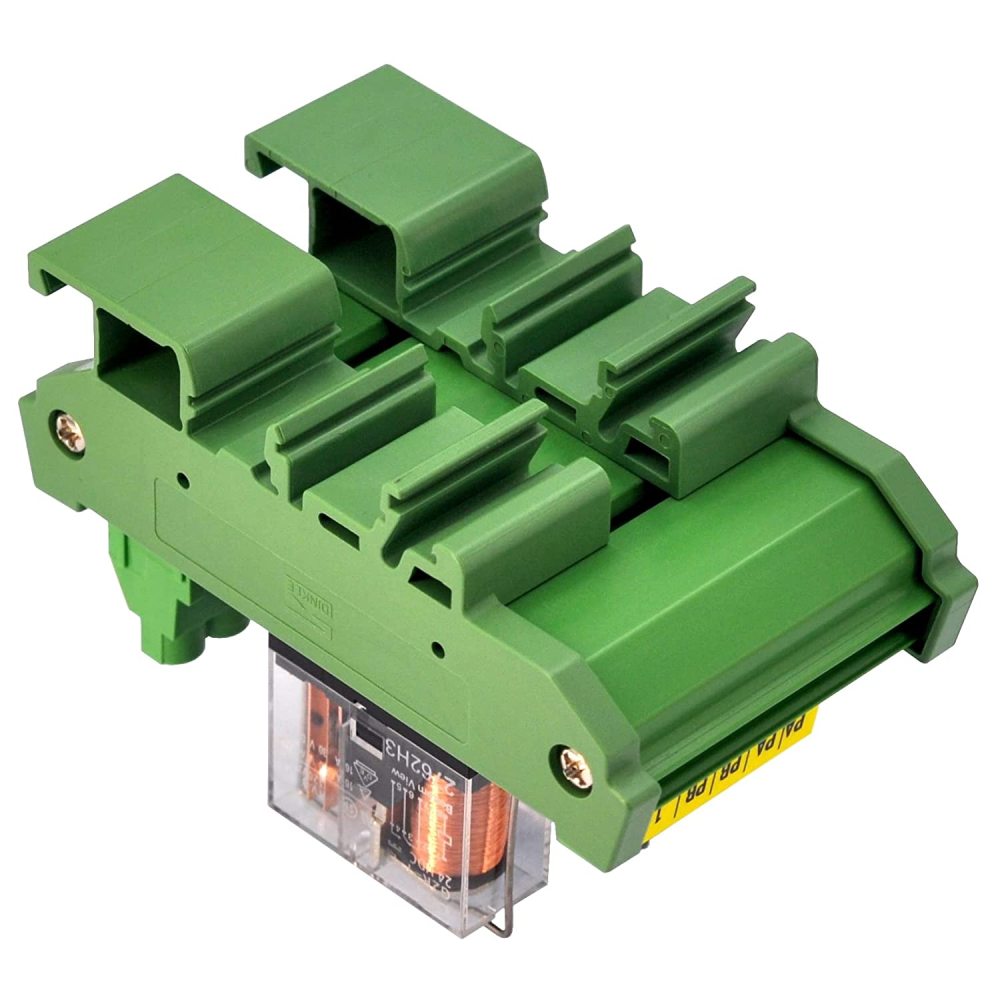 AC/DC 12V Coil 2-SPDT Pluggable Power Relay Module, 16A 250VAC/30VDC