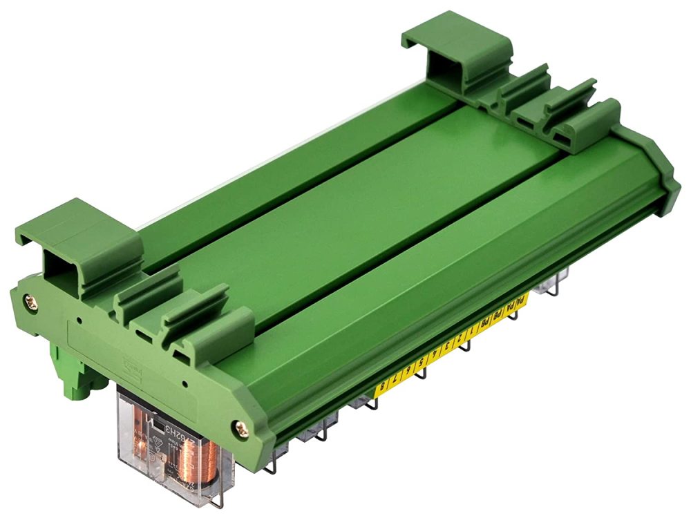 AC/DC 12V Coil 8-SPDT Pluggable Power Relay Module, 16A 250VAC/30VDC