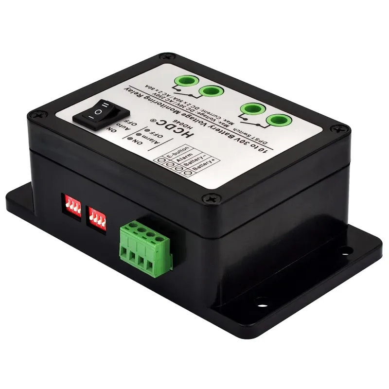 HCDC 10-30V Battery Voltage Monitoring DPST Relay Module, for 12V 18V 24V Battery.