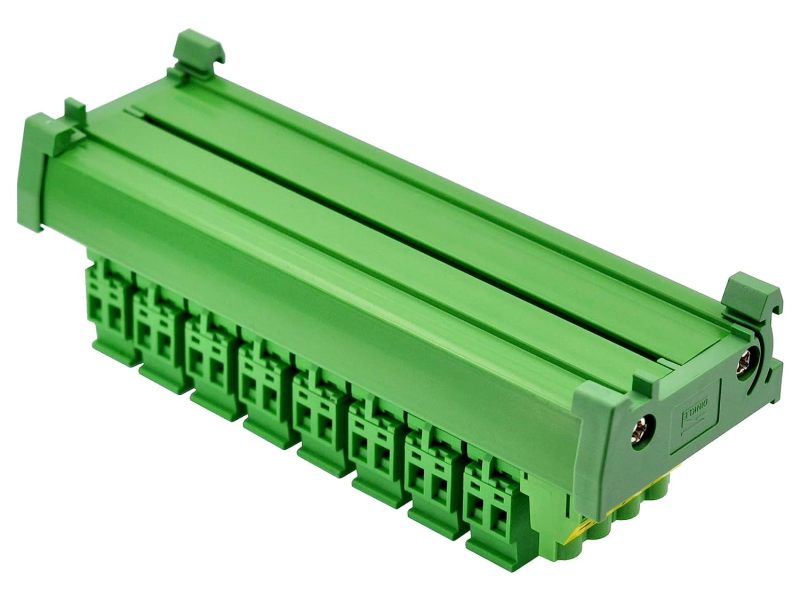 DIN Rail Mount DC 5-32V 8 Channel Pluggable Side Wiring Terminal Block Power Distribution Fuse Module, HCDC HD064RT