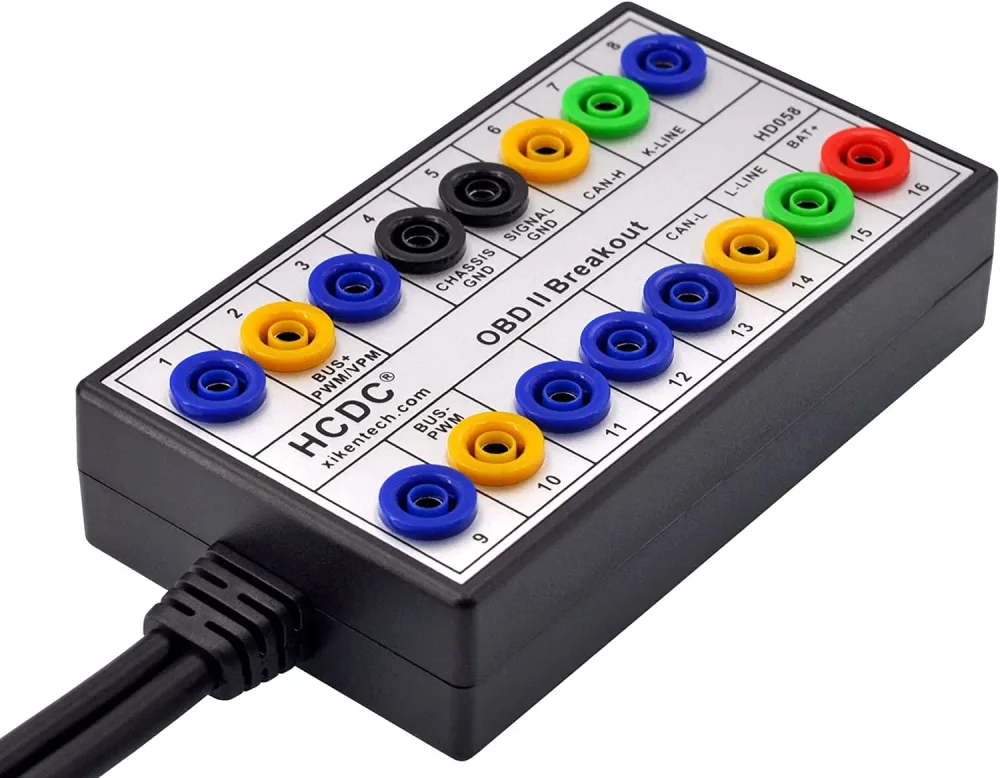 OBD-II Breakout Diagnostic Box, OBD2 Pinout Tester Detector, HCDC HD058