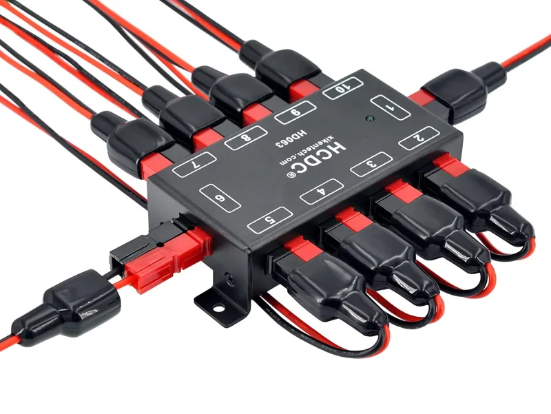 HCDC HD063 10 Position DC Power Distribution Block Module for 15/30/45A Connectors