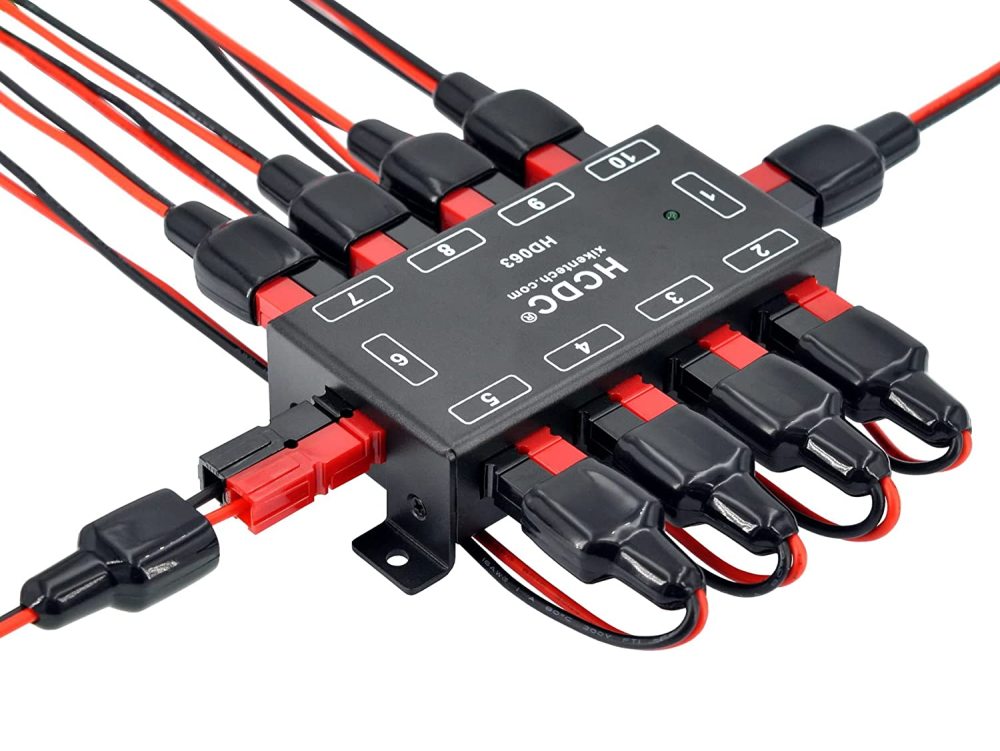 HCDC HD063 10 Position DC Power Distribution Block Module for 15/30/45A Connectors