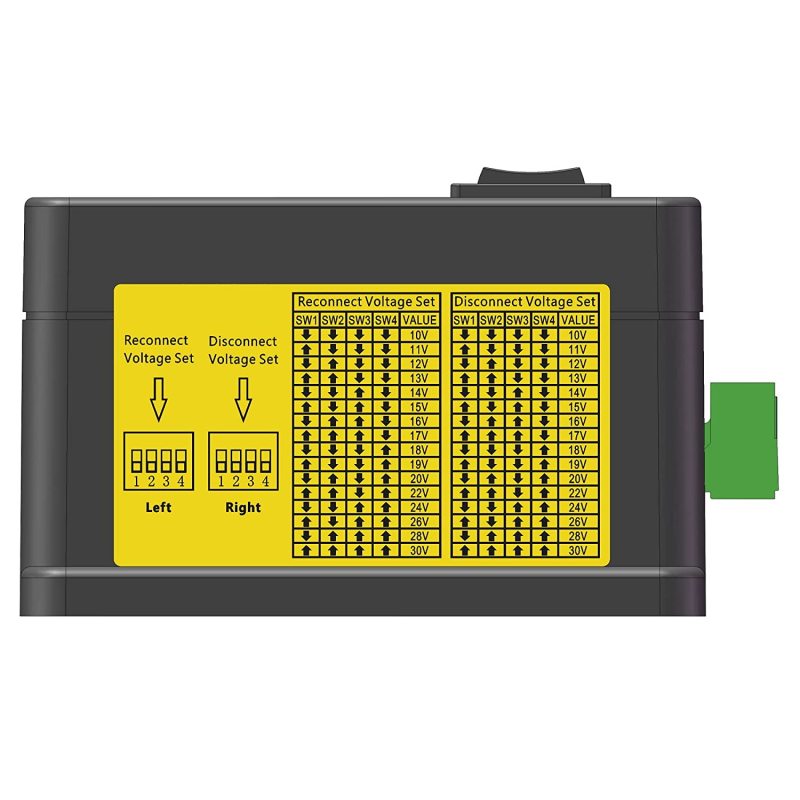 HCDC 10-30V Battery Voltage Monitoring DPST Relay Module, for 12V 18V 24V Battery.