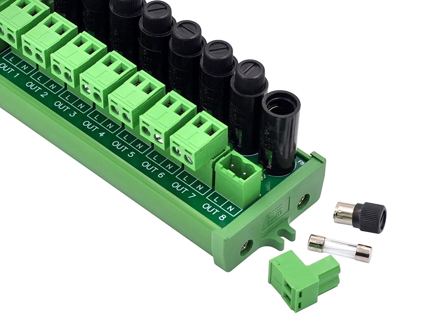 Screw Mount AC 24-250V 8 Channel Pluggable Top Wiring Terminal Block ...