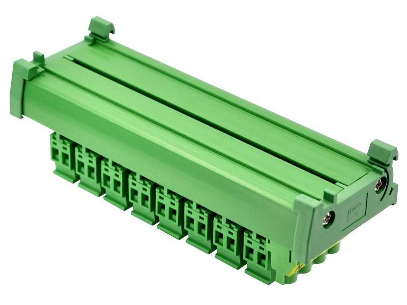 DIN Rail Mount AC 24-250V 8 Channel Pluggable Side Wiring Terminal Block Power Distribution Fuse Module, HCDC HD065RT