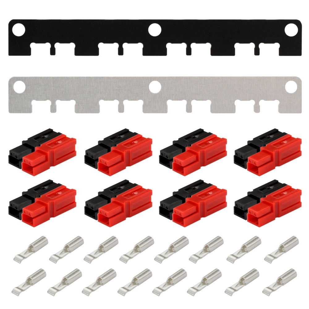 4x2 Poles Mounting Clamp Pair and 30Amp Powerpole Connector Kit
