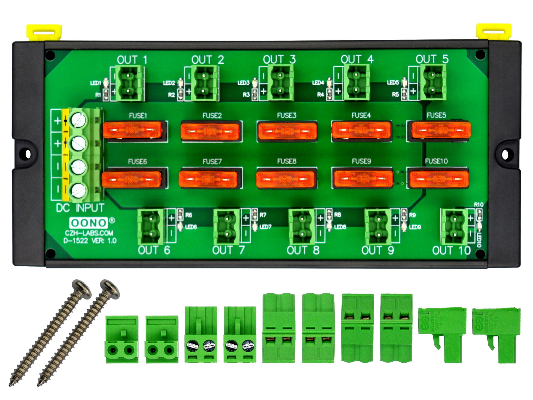 Screw Mount DC 5-32V 10 Position Pluggable Terminal Block Power ...