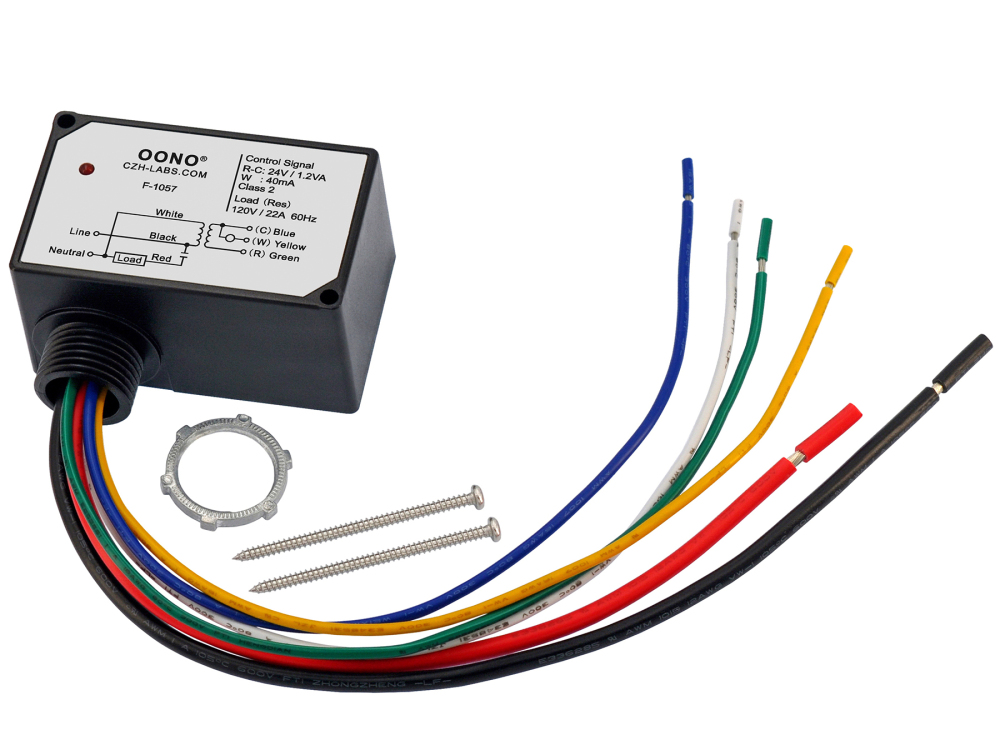 AC120V On/Off Switching Electric Heating Relay with Built-in 24V Transformer, OONO F-1057
