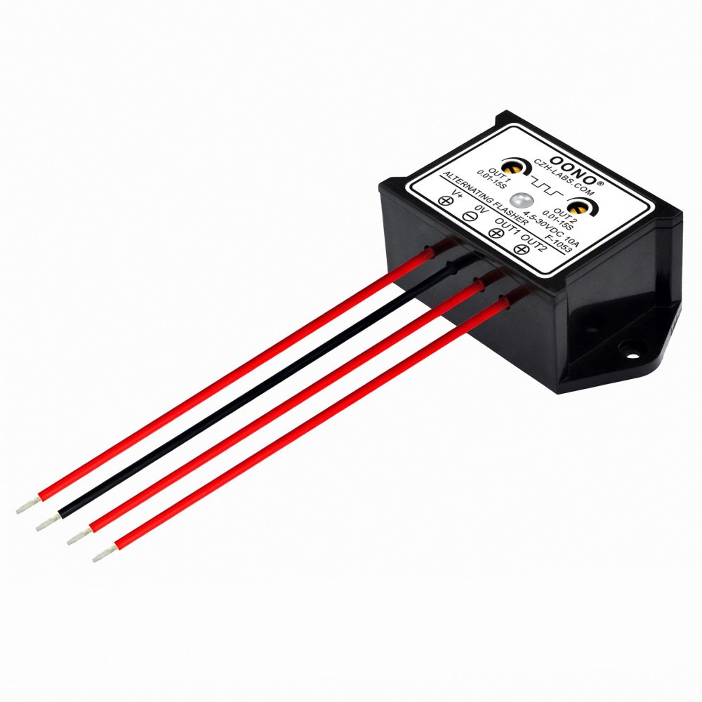 DC 4.5 - 30V 10A Dual Output Alternating Flasher Module, OONO F-1053