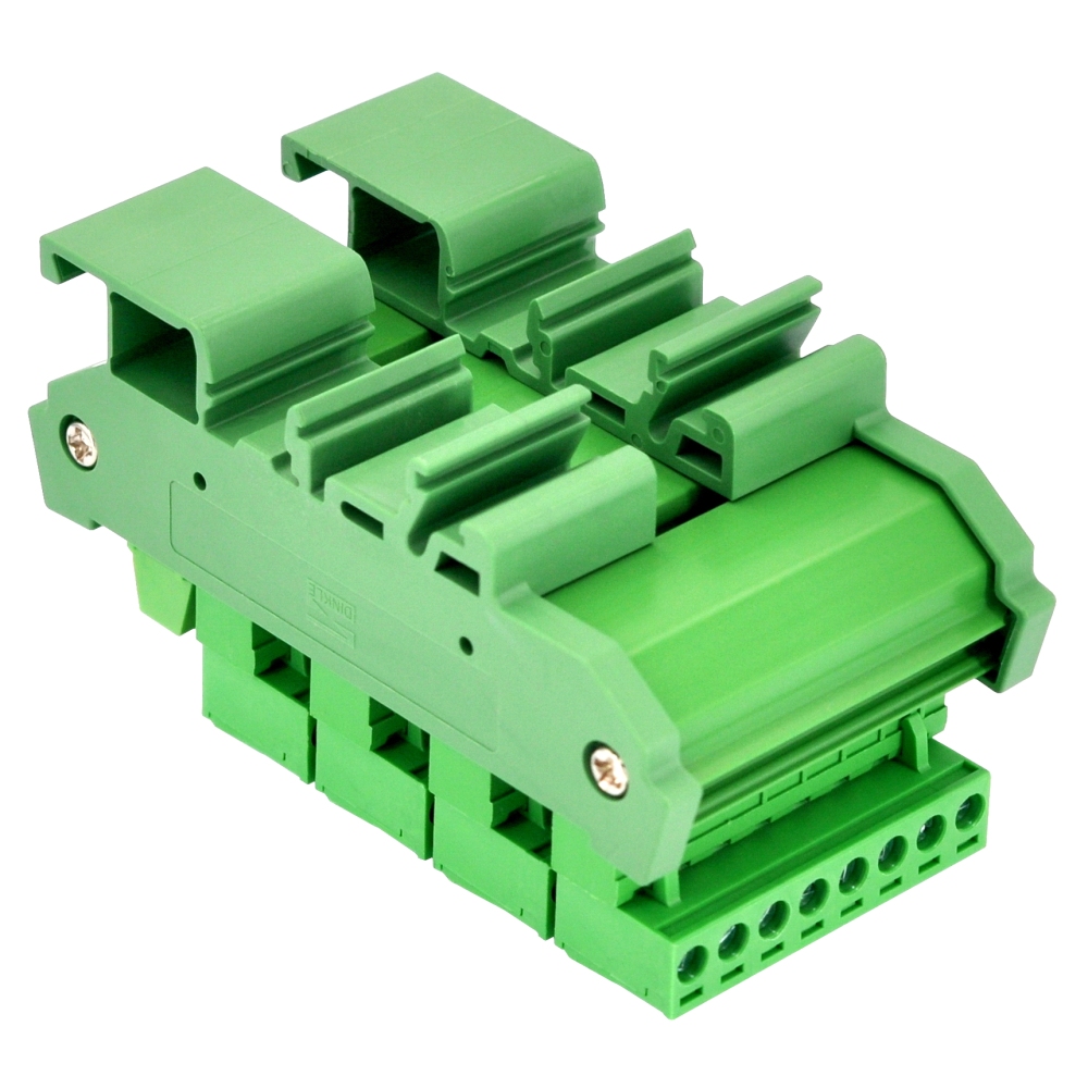 Slim DIN Rail Mount 10A/300V 5x8 Position Pluggable Screw Terminal Block Distribution Module