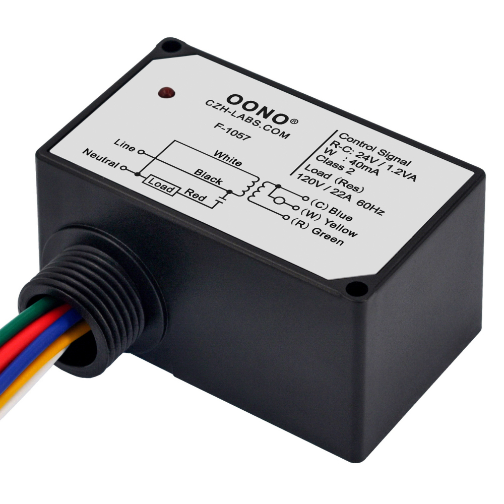 AC120V On/Off Switching Electric Heating Relay with Built-in 24V Transformer, OONO F-1057