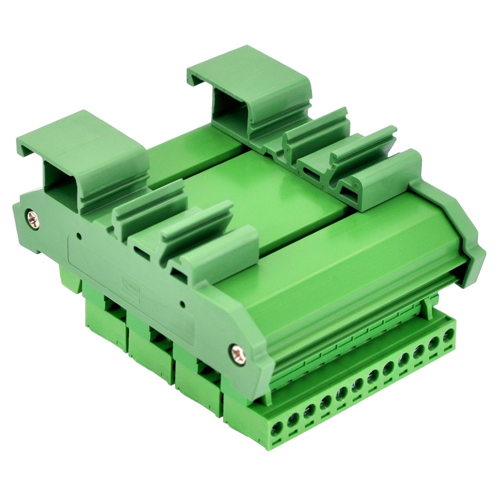 Slim DIN Rail Mount 10A/300V 5x12 Position Pluggable Screw Terminal Block Distribution Module