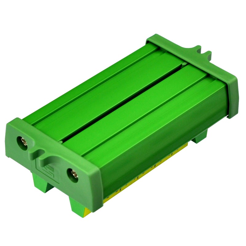 Screw Mount 16Amp 12 Position Terminal Block Distribution Module, with External Switch and Expand Port