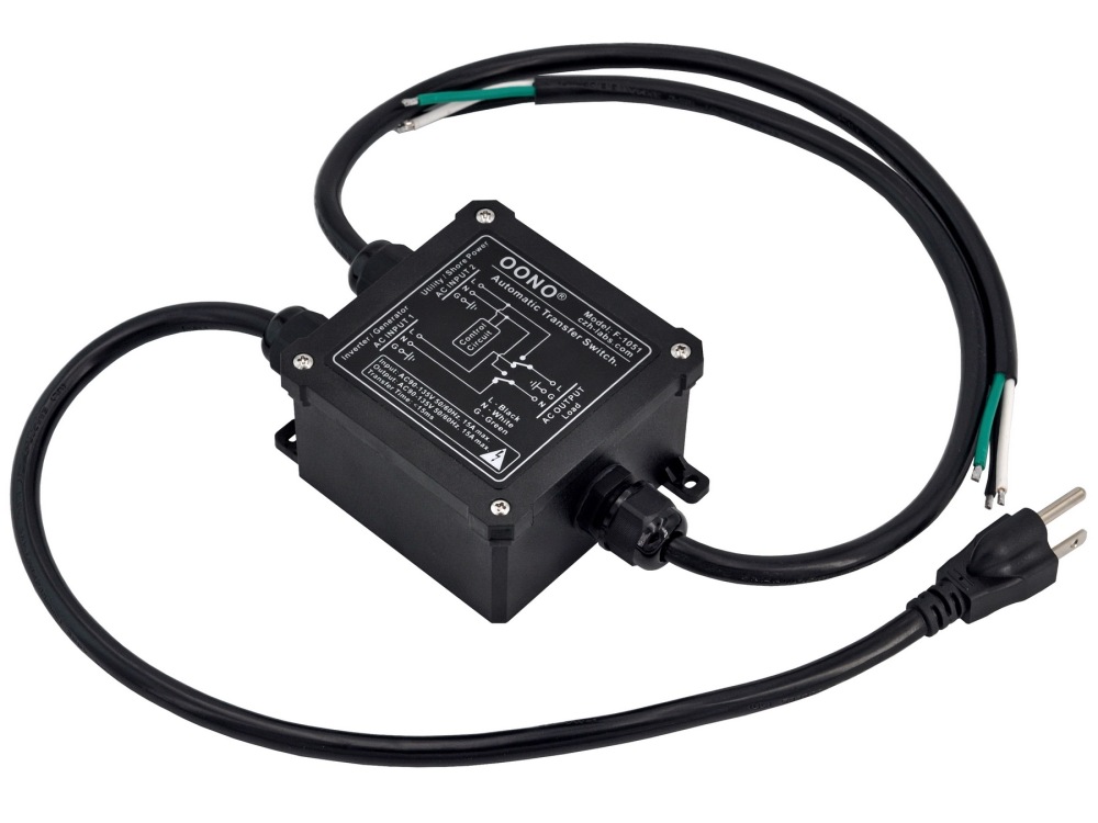 AC120V 15A Automatic Transfer Switch, ATS Auto Transfer Switch, OONO F-1051