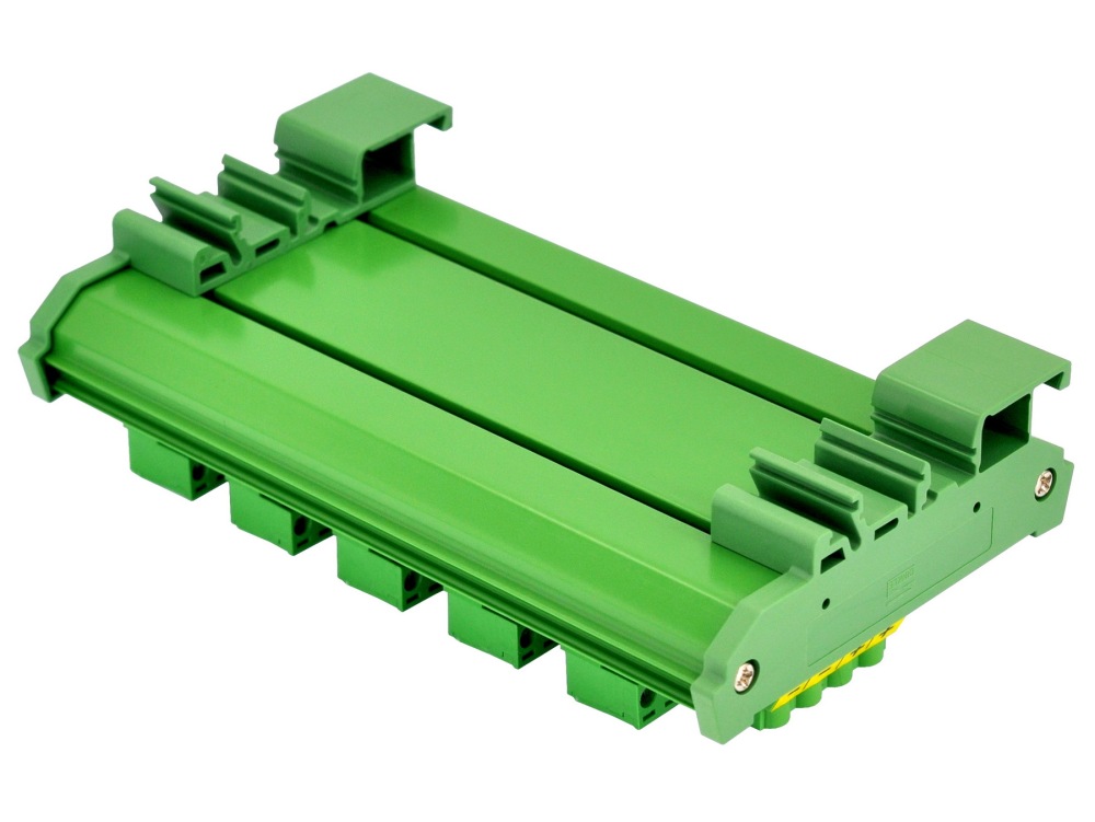 DIN Rail Mount DC 5-32V 10 Position Pluggable Screw Terminal Block Power Distribution Module