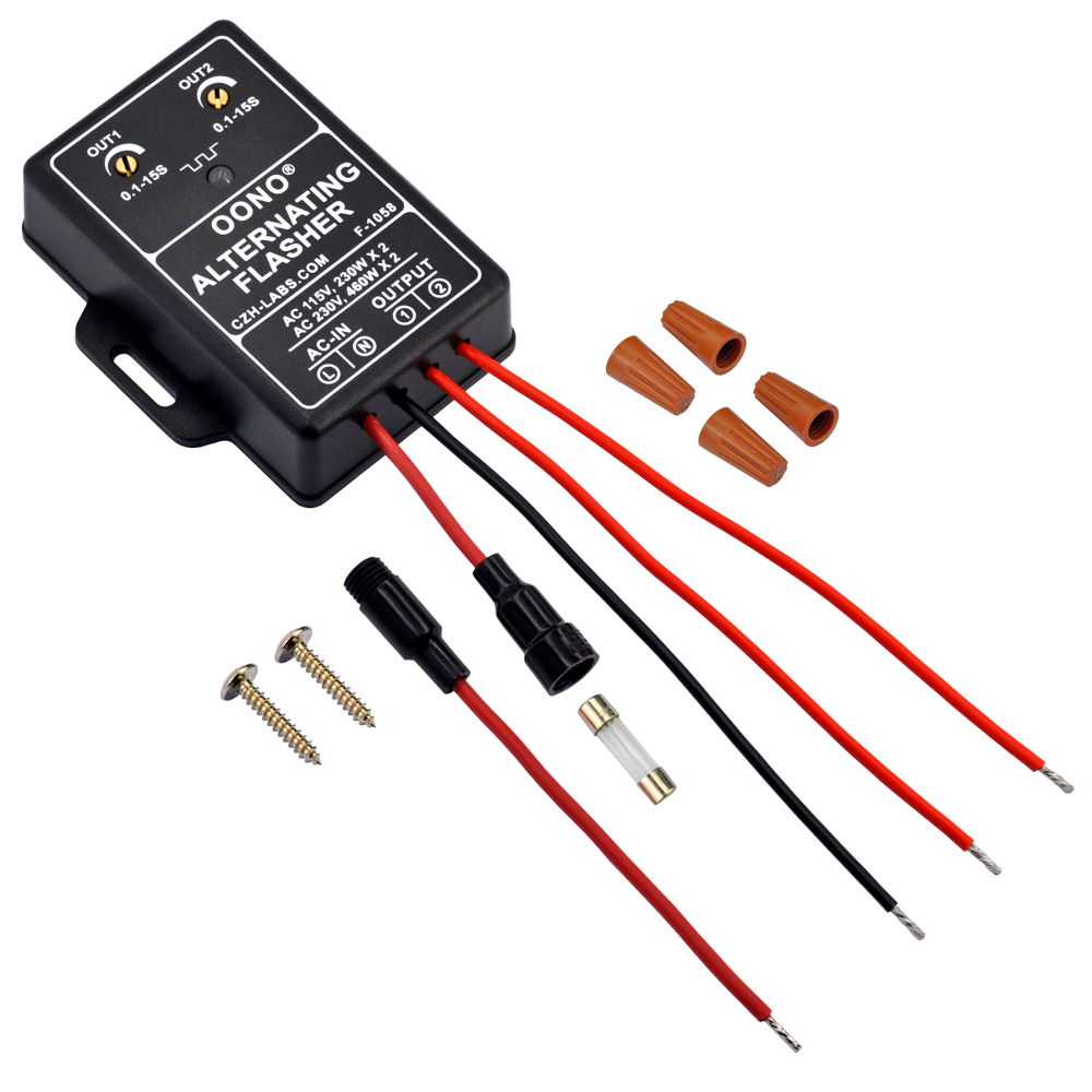 AC 100 - 240V 2A Dual Output Alternating Flasher Module, OONO F-1058