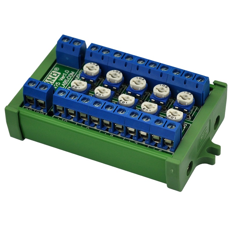 Dimmer Control 10-Lights LED Hub Distribution Module, AC/DC 5 to 24V Input, for HO / N / O Train Model