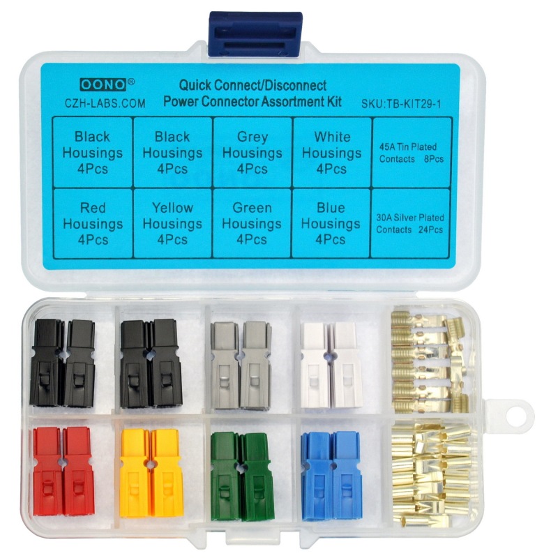 32PCS 7 Colors 30/45A Powerpole Connector Plug Assortment Kit